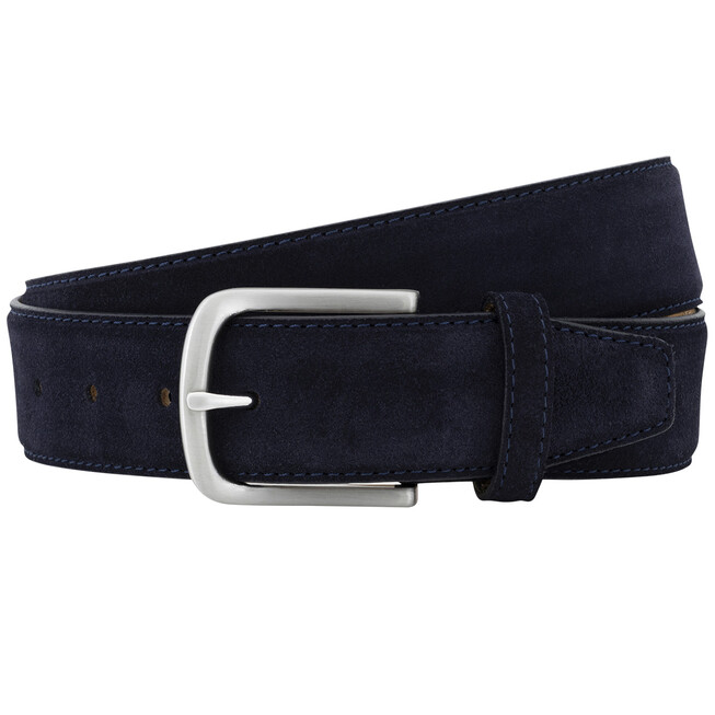 Lindenmann Luxury Suede Belt Midnight Blue