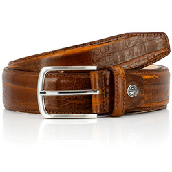 Lindenmann Montreal Full Grain Cow Leather Belt Cognac
