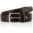 Lindenmann Montreal Full Grain Cow Leather Belt Dark Brown Melange