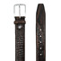 Lindenmann Montreal Full Grain Cow Leather Belt Dark Brown Melange