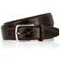 Lindenmann Montreal Full Grain Cow Leather Belt Dark Brown Melange
