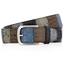 Lindenmann Multi-Textured Belt Riem Patchwork