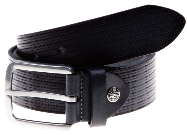 Lindenmann Punched Pattern Riem Navy