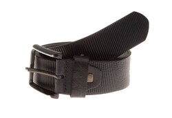 Lindenmann Ribbed Leather Belt Riem Navy