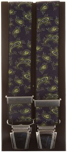 Lindenmann Royal Paisley Suspenders Navy
