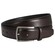 Lindenmann Smooth Stitched Belt Dark Brown Melange
