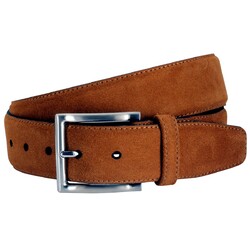 Lindenmann Smooth Suede Riem Cognac