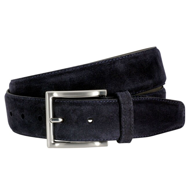 Lindenmann Smooth Suede Riem Navy