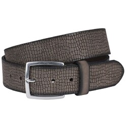Lindenmann Structured Faded Belt Grey-Brown