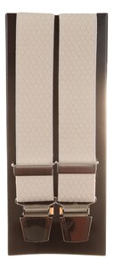 Lindenmann Two-Tone Fine Harlequin Suspenders Light Beige