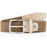 Lindenmann Two-Tone Suede Riem Licht Bruin