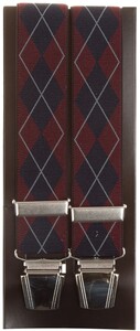 Lindenmann Two Toned Argyle Bretels Rood-Navy
