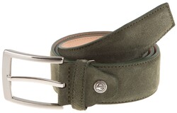 Lindenmann Wide Suede Belt Riem Olijf Groen