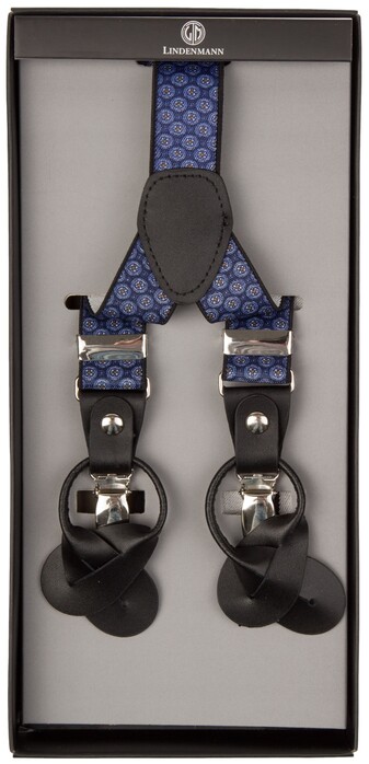 Lindenmann Y-Shape Fantasy Dot Bretels Blauw