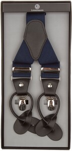 Lindenmann Y-Shape Leather Bretels Marine