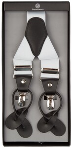 Lindenmann Y-Shape Leather Bretels Wit
