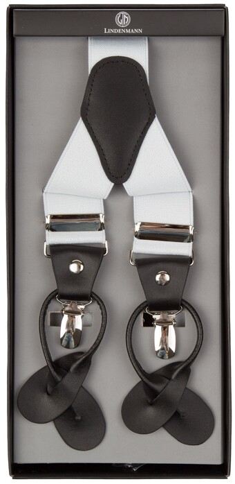 Lindenmann Y-Shape Leather Bretels Wit