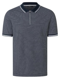 Maerz Allover Fine Stripe Subtle Details Poloshirt Dawn Blue