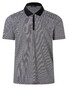 Maerz Allover Micro Lines Pattern Zip Collar Poloshirt Black