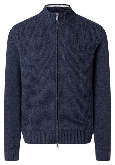 Maerz Babywool Knit Two-Way Zip Vest Midnight Blue