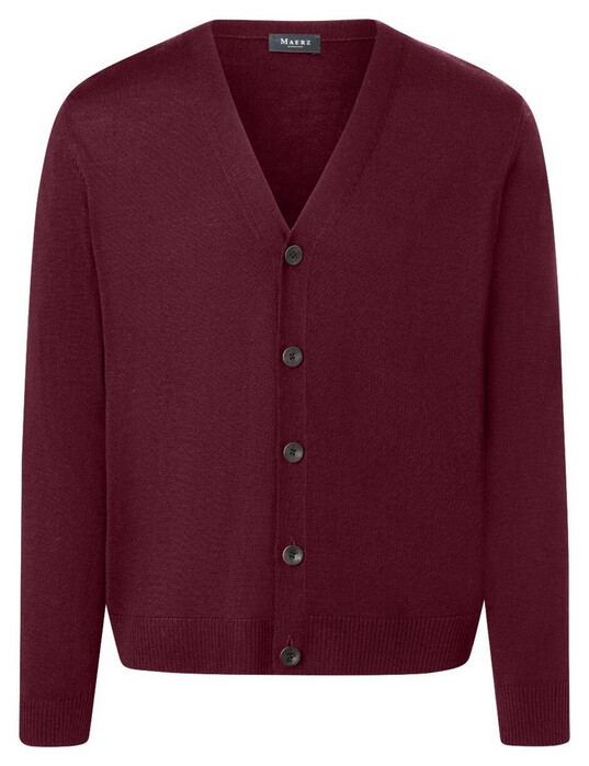 Maerz Button Cardigan Vest Barolo Wine