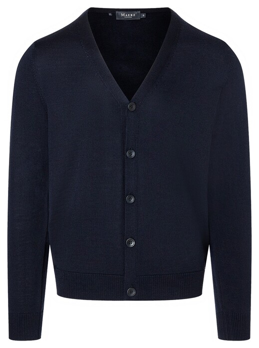 Maerz Button Cardigan Vest Navy