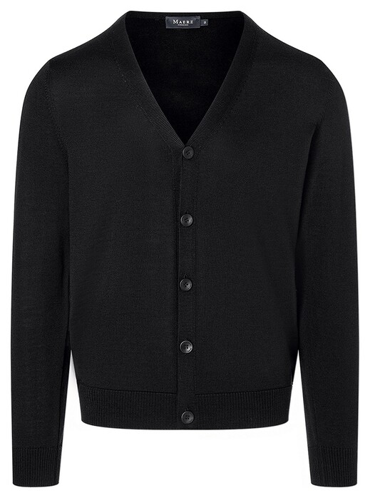 Maerz Button Cardigan Vest Zwart