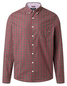 Maerz Check Button-Down Cotton Overhemd Mellow Cherry