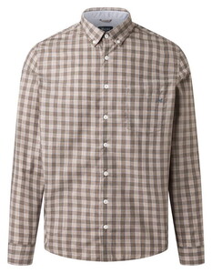 Maerz Check Button-Down Cotton Overhemd Pumpkin Spice