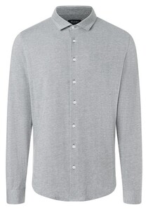Maerz Cotton Jersey Kent Collar Shirt Foggy Teal