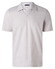 Maerz Cotton Linen Subtle Stripe No Button Collar Poloshirt Frappuccino
