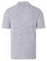 Maerz Cotton Linen Subtle Stripe No Button Collar Poloshirt Navy