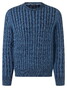 Maerz Cotton Linnen Cable Knit Trui Dawn Blue