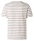 Maerz Cotton Linnen Crew Neck Striped Short Sleeve T-Shirt Frappuccino