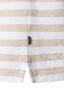 Maerz Cotton Linnen Crew Neck Striped Short Sleeve T-Shirt Frappuccino