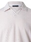 Maerz Cotton Linnen Subtle Stripe No Button Collar Polo Frappuccino