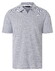 Maerz Cotton Linnen Subtle Stripe No Button Collar Polo Navy