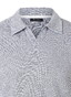 Maerz Cotton Linnen Subtle Stripe No Button Collar Polo Navy