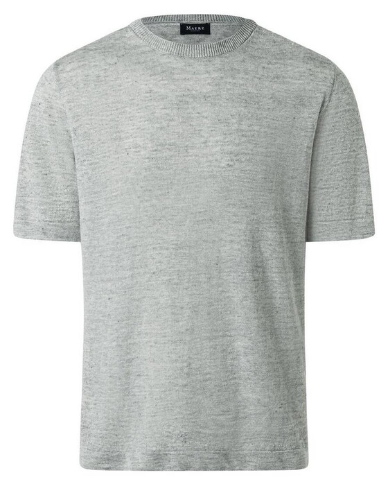 Maerz Crew Neck Faux-Uni Linnen Short Sleeve Trui Clear Silver