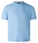Maerz Crew Neck Short Sleeve Uni Color Cotton T-Shirt Blue Sky