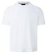 Maerz Crew Neck Short Sleeve Uni Color Cotton T-Shirt Pure White