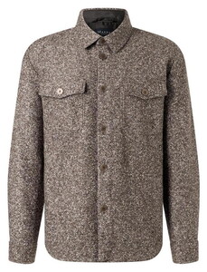 Maerz Double Chest Pocket Warm Texture Overshirt Brownie