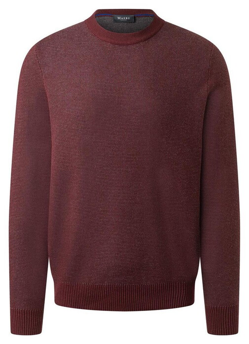 Maerz Duo Color Knit Round Neck Trui Mellow Cherry