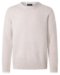 Maerz Duo Color Knit Round Neck Wool Pullover Autumn Stone