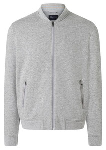 Maerz Exclusive Cotton Blend Zip Cardigan Vest Clear Silver