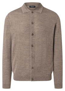 Maerz Extrafine Merino Wool Knit Button Cardigan Brownie