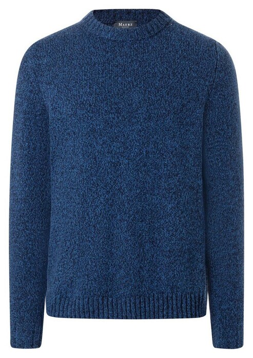 Maerz Faux-Uni Wool Knit Ronde Hals Trui Deep Sea
