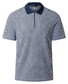 Maerz Fine Abstract Fantasy Pattern Subtle Cotton Stretch Polo Dawn Blue