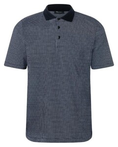 Maerz Fine Abstract Pattern Subtle Texture Poloshirt Black