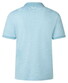 Maerz Fine Stripe No Button Polo Collar Bright Aqua